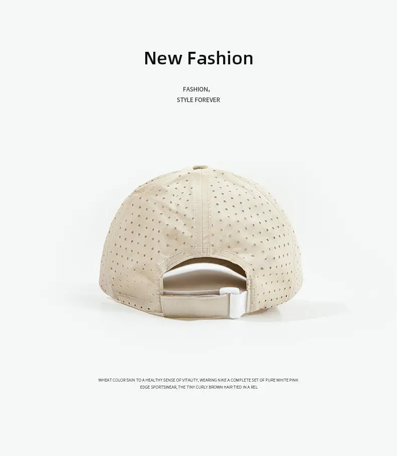 Beige Mesh Peak Cap for Summer Outdoor Use — feature 4