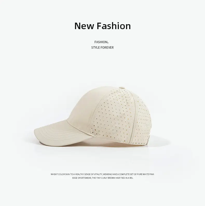Beige Mesh Peak Cap for Summer Outdoor Use — feature 5
