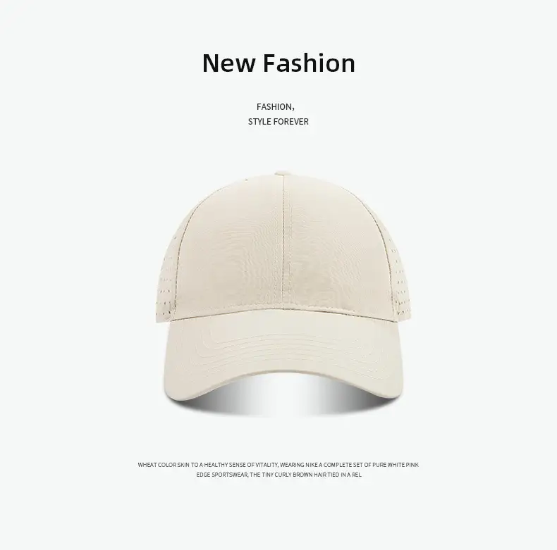Beige Mesh Peak Cap for Summer Outdoor Use — feature 6