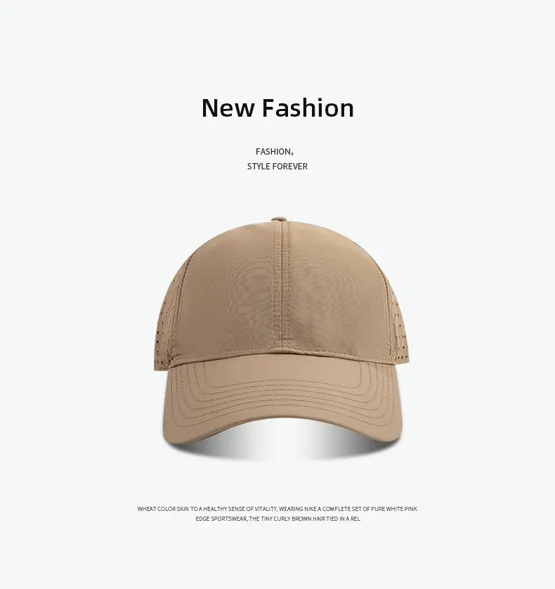 Beige Mesh Peak Cap for Summer Outdoor Use — feature 7