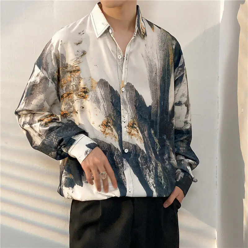 Fairy Shirt Men's Printed Long Sleeve Spring Autumn - Image 27