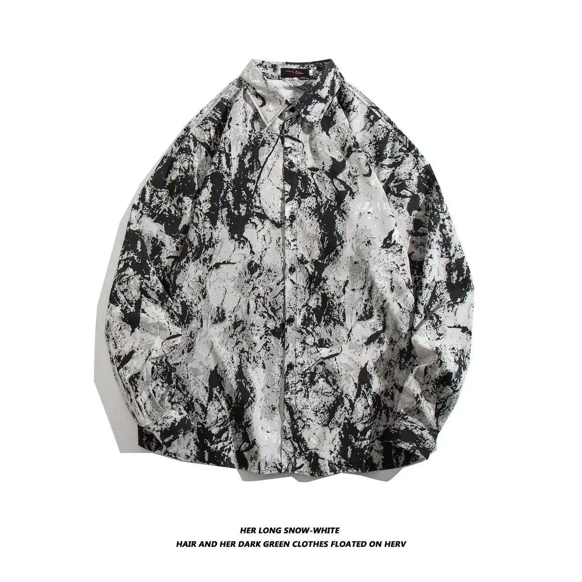Hong Kong Style Floral Long Sleeve Coat for Men Women — feature 44