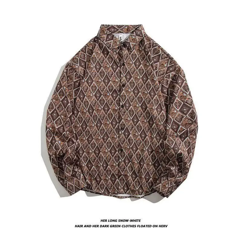 Hong Kong Style Floral Long Sleeve Coat for Men Women - Image 29