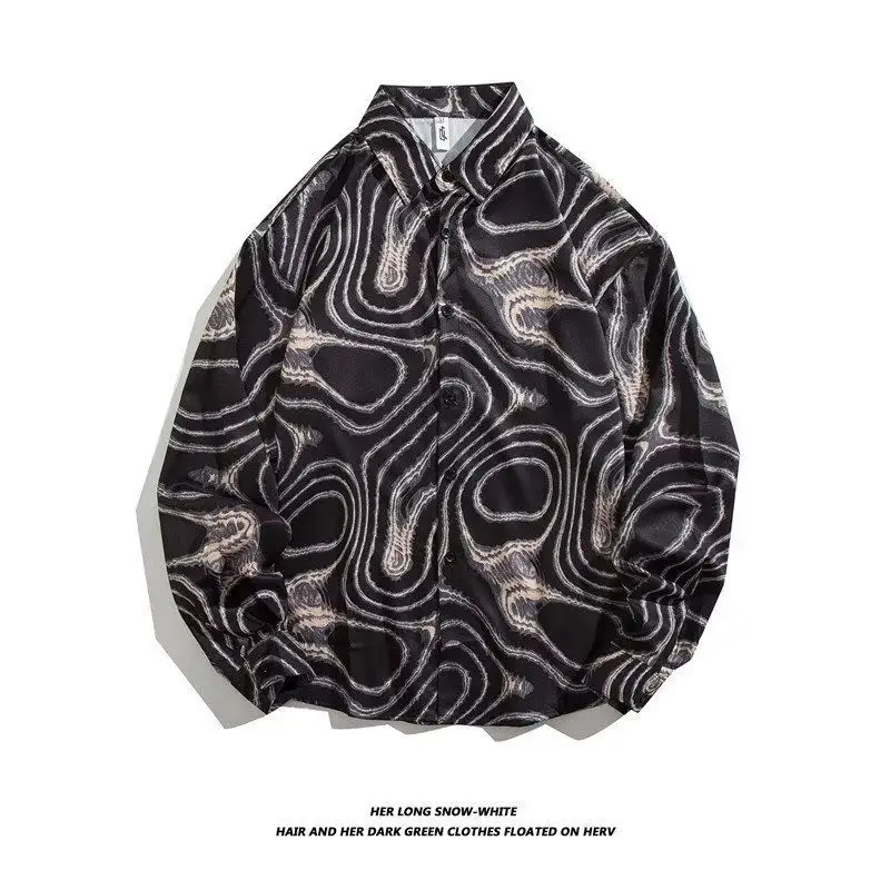 Hong Kong Style Floral Long Sleeve Coat for Men Women - Image 33