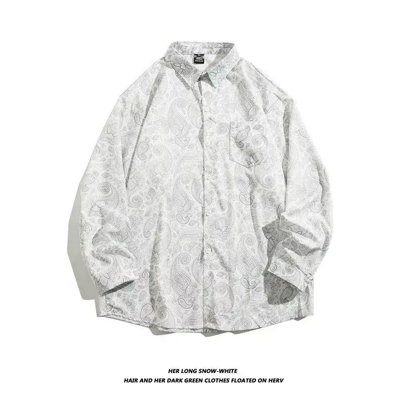 Hong Kong Style Floral Long Sleeve Coat for Men Women - Image 39
