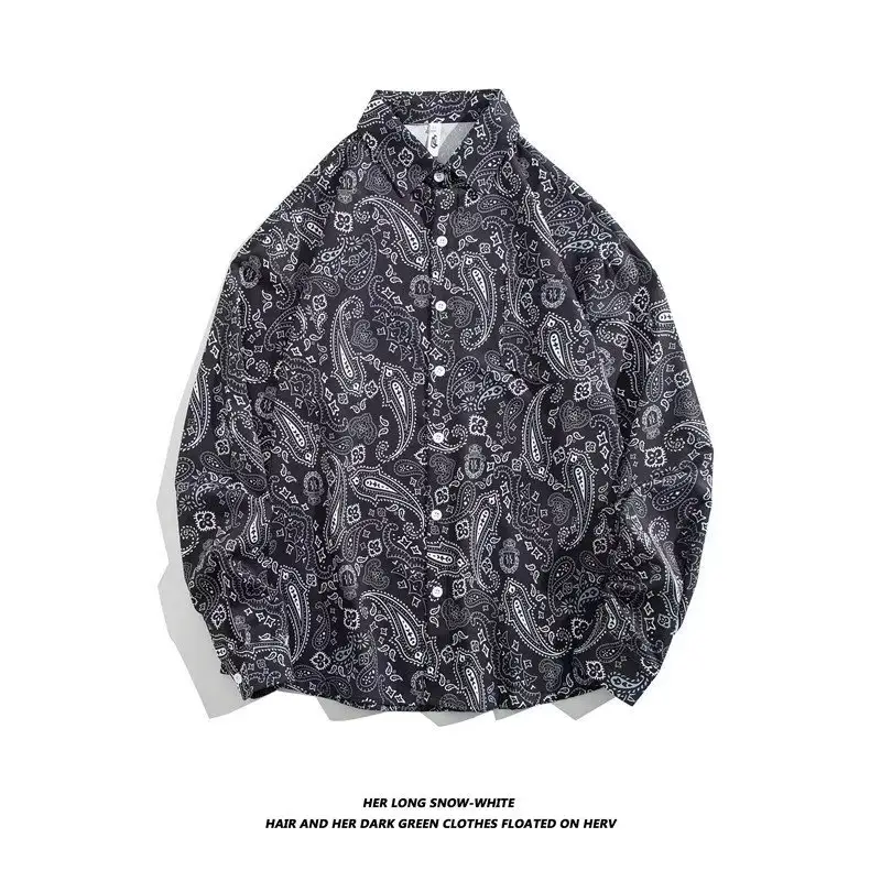 Hong Kong Style Floral Long Sleeve Coat for Men Women - Image 40