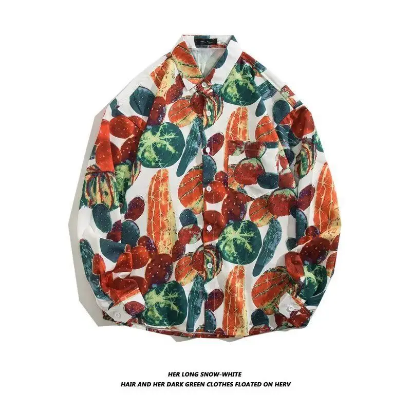 Hong Kong Style Floral Long Sleeve Coat for Men Women - Image 7