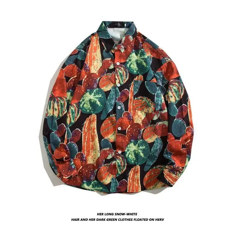 Hong Kong Style Floral Long Sleeve Coat for Men Women - Image 8