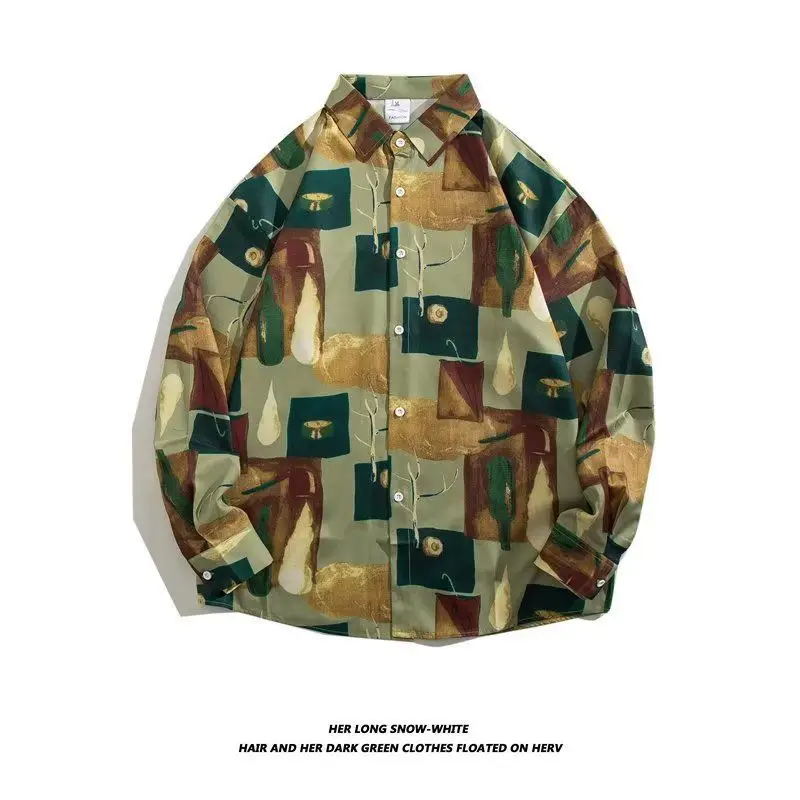 Hong Kong Style Floral Long Sleeve Coat for Men Women - Image 9