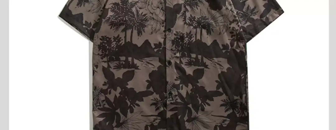 Short Sleeve Floral Shirt Set for Men Women Retro Korean Style — feature 17