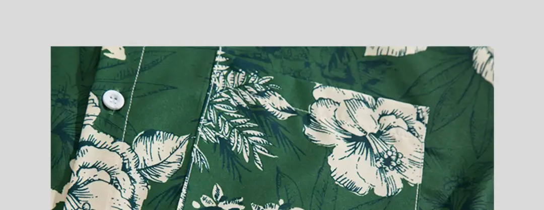 Short Sleeve Floral Shirt Set for Men Women Retro Korean Style — feature 19