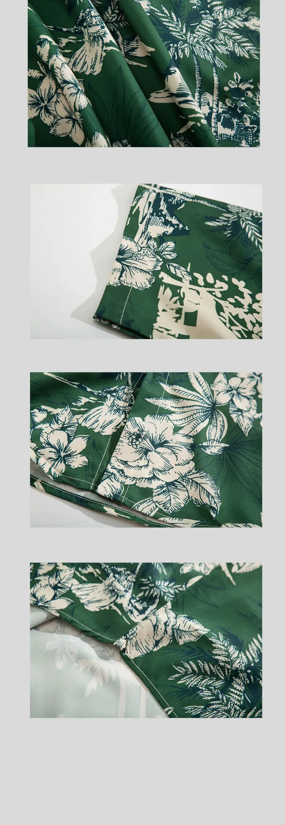 Short Sleeve Floral Shirt Set for Men Women Retro Korean Style — feature 21