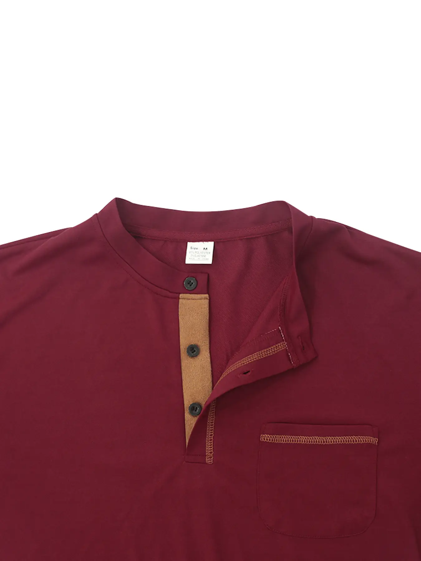 Men's White Long Sleeve Collar Polo Shirt — feature 18