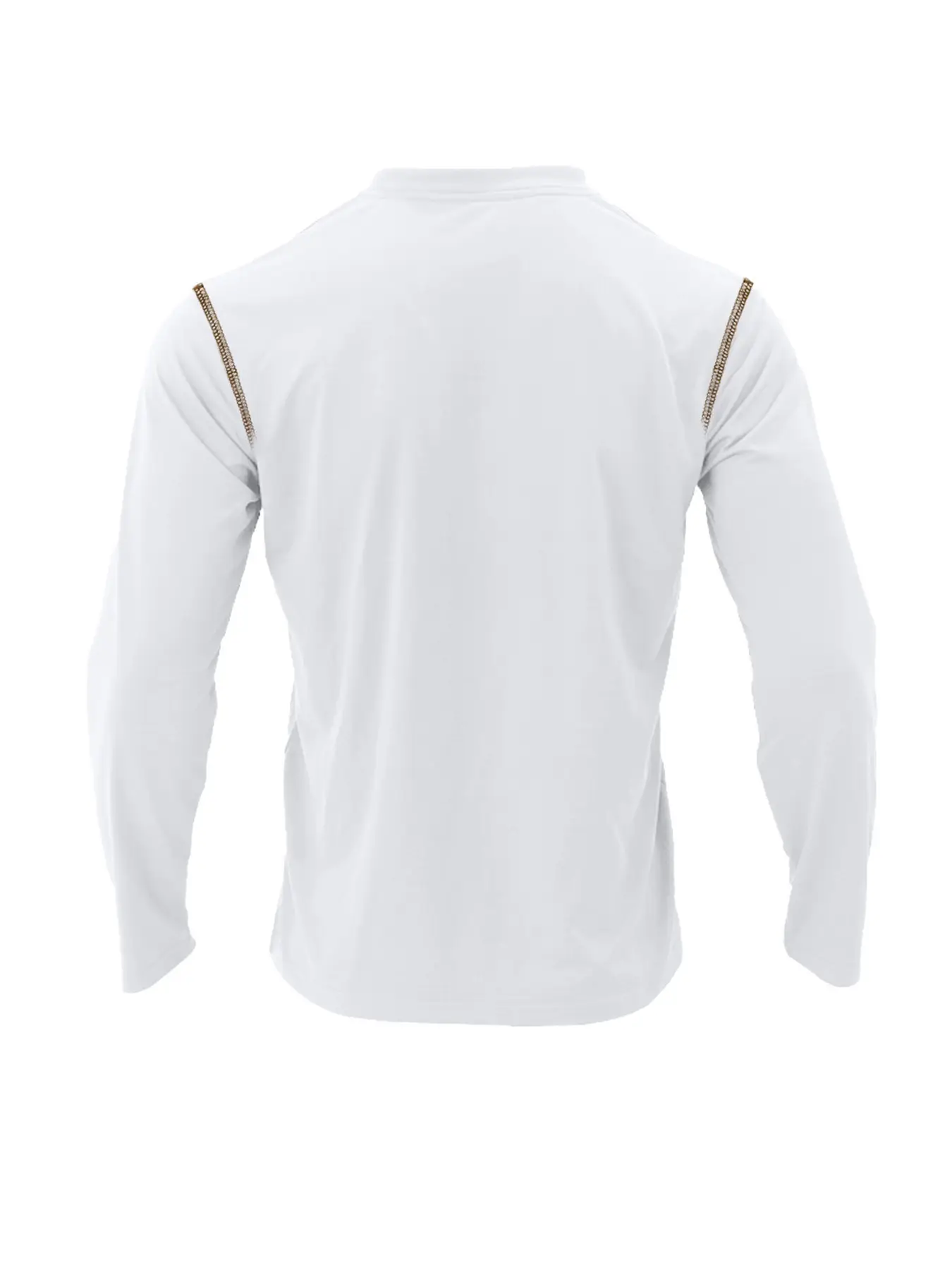 Men's White Long Sleeve Collar Polo Shirt — feature 24