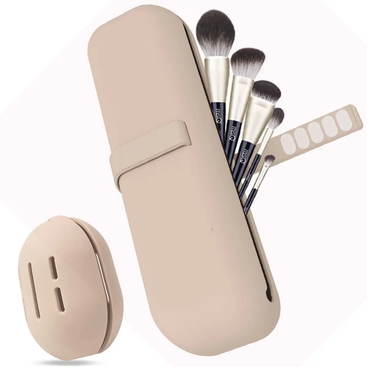 Cross-border Makeup Brush Storage Bag with Powder Puff - Image 8