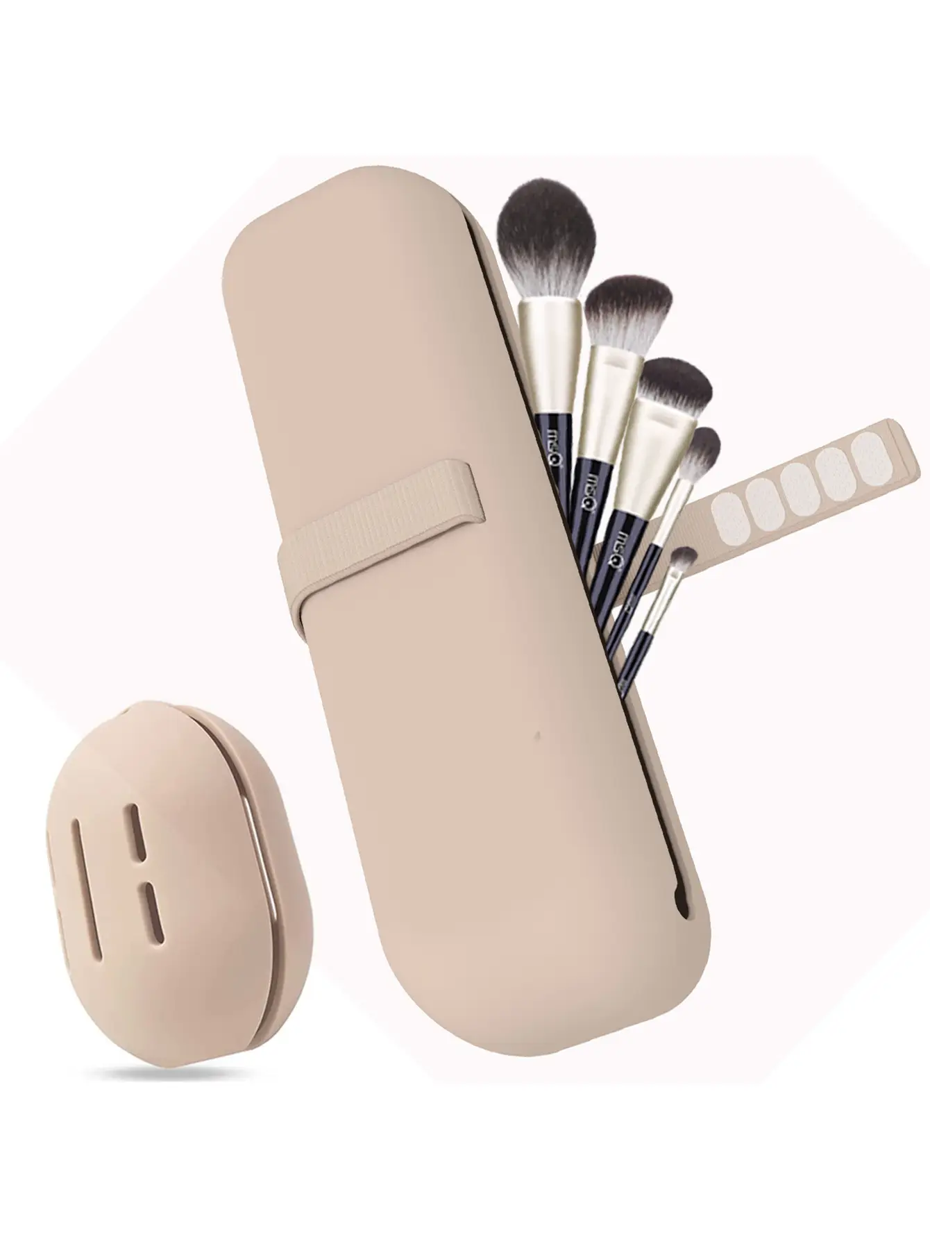 Cross-border Makeup Brush Storage Bag with Powder Puff — feature 6