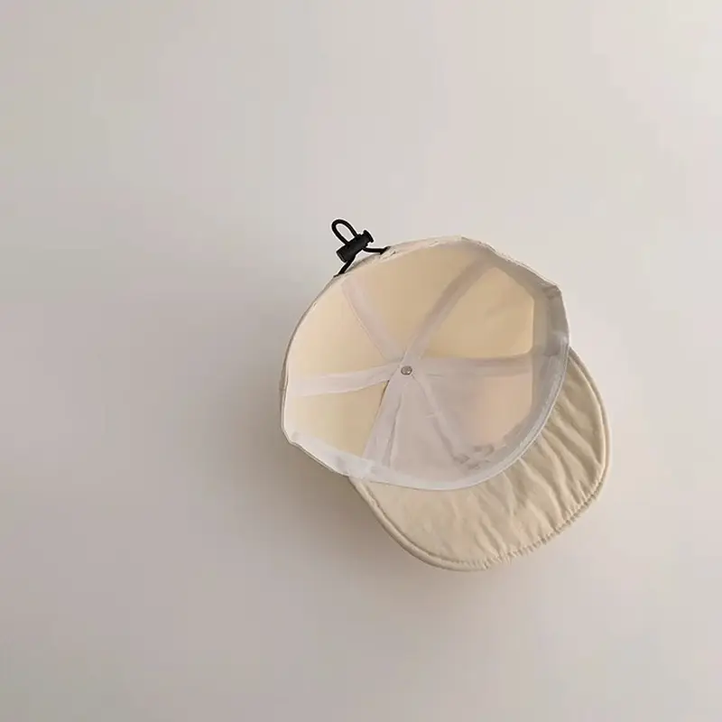 Yipan Beige Smile Embroidered Baseball Cap - Image 8