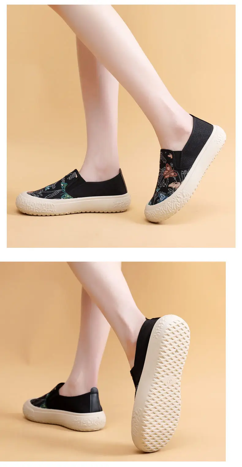 2026 Spring and Autumn New Style Old Beijing Cloth Shoes Fashionable Versatile Mom's Fisherman Shoes Casual Breathable Slip-On Soft Sole Shoes — feature 7
