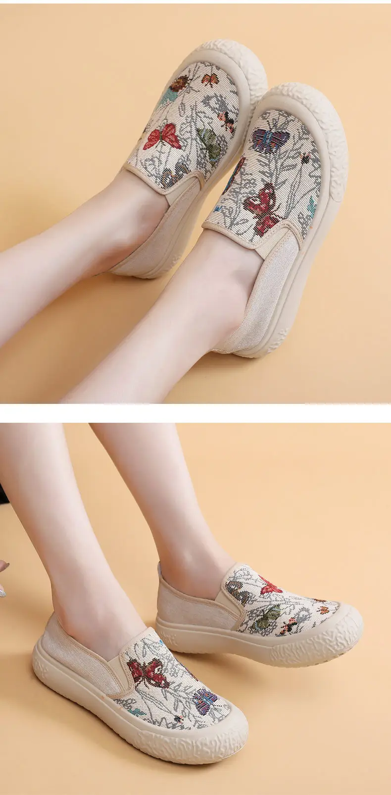 2026 Spring and Autumn New Style Old Beijing Cloth Shoes Fashionable Versatile Mom's Fisherman Shoes Casual Breathable Slip-On Soft Sole Shoes — feature 9