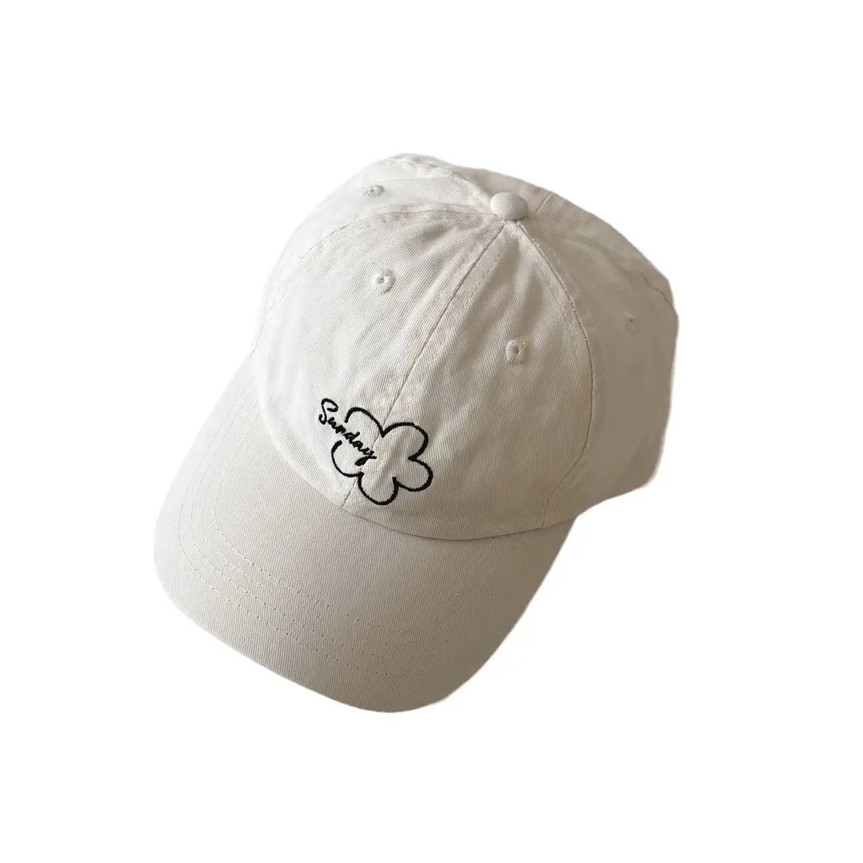 Kids Sun Hat Peaked Cap Green Embroidered - Image 8