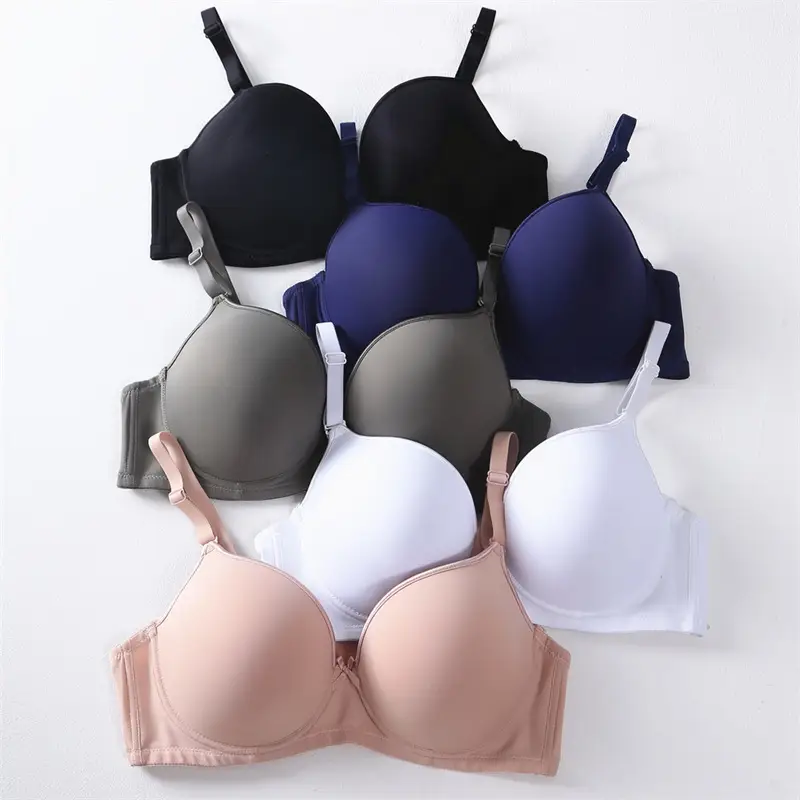 125kg Plus Size Seamless Glossy Intimates Push-up Side Breast Reduction Anti-sagging Comfortable Simple Thin Adjustable Bra