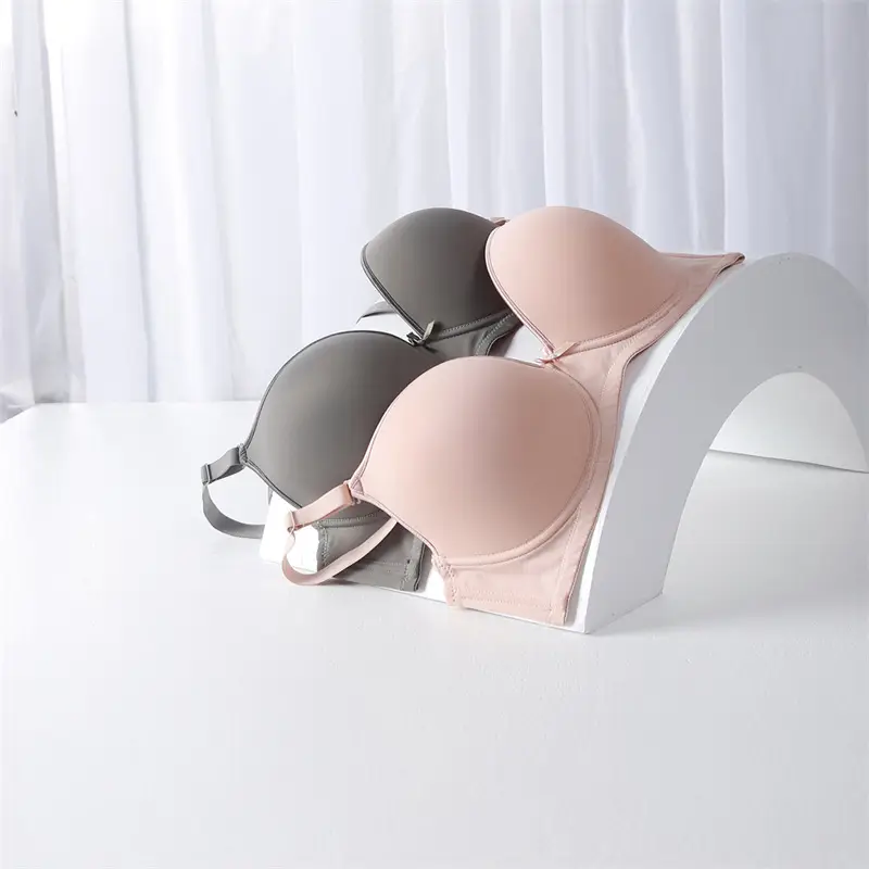 125kg Plus Size Seamless Glossy Intimates Push-up Side Breast Reduction Anti-sagging Comfortable Simple Thin Adjustable Bra