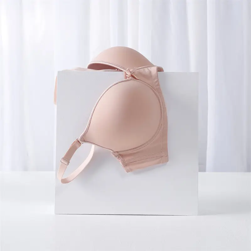 125kg Plus Size Seamless Glossy Intimates Push-up Side Breast Reduction Anti-sagging Comfortable Simple Thin Adjustable Bra