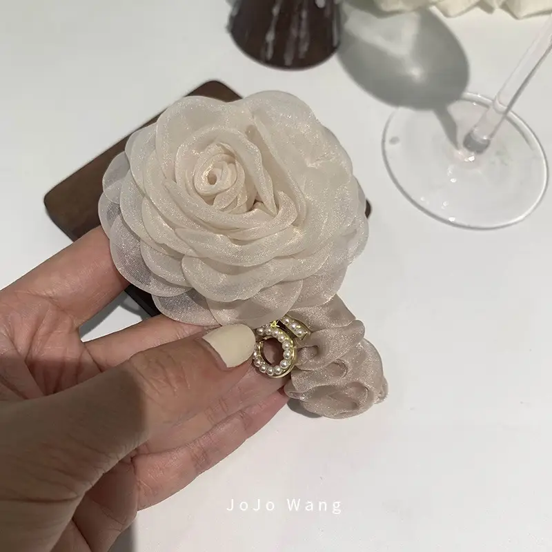 Chanel Camellia Hair Ring for Girls - Image 5
