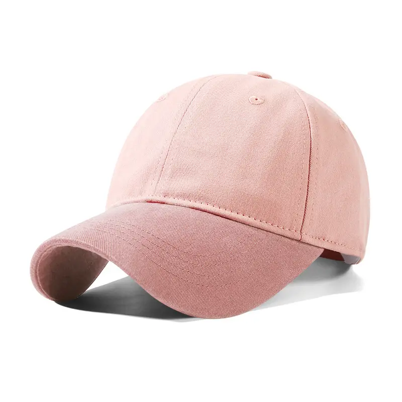 Women Soft Cotton Baseball Cap Brown Beige Peak Design - Image 8