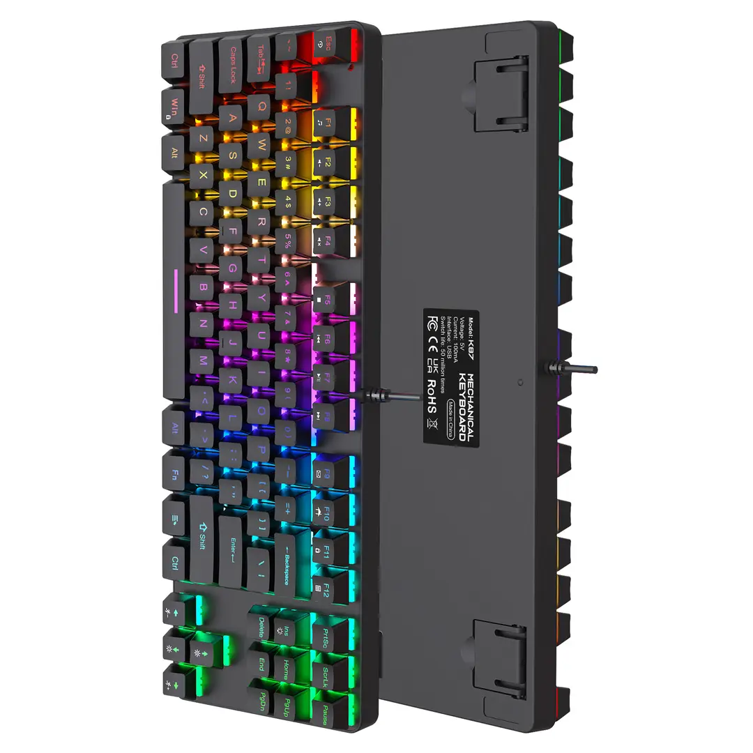 K87 metal mechanical keyboard 87 keys RGB luminous green axis public office home computer accessories Game e-sports cross-border — feature 15