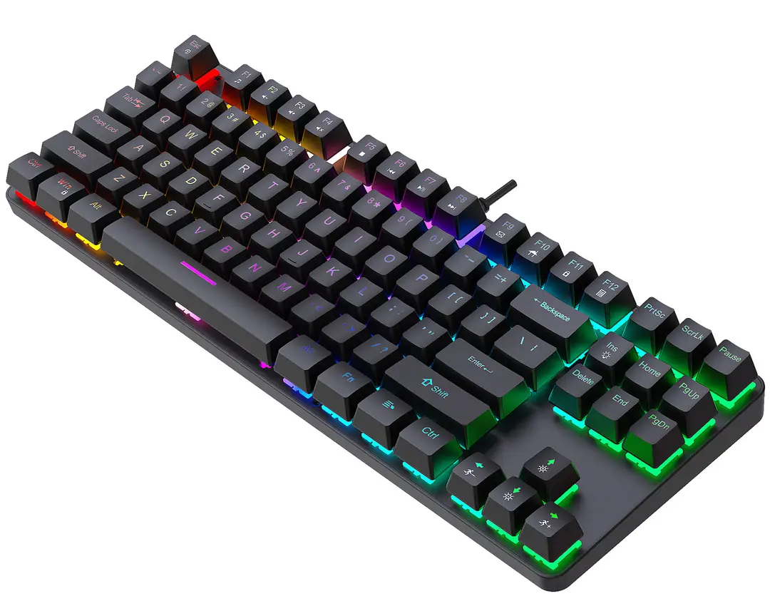 K87 metal mechanical keyboard 87 keys RGB luminous green axis public office home computer accessories Game e-sports cross-border — feature 20