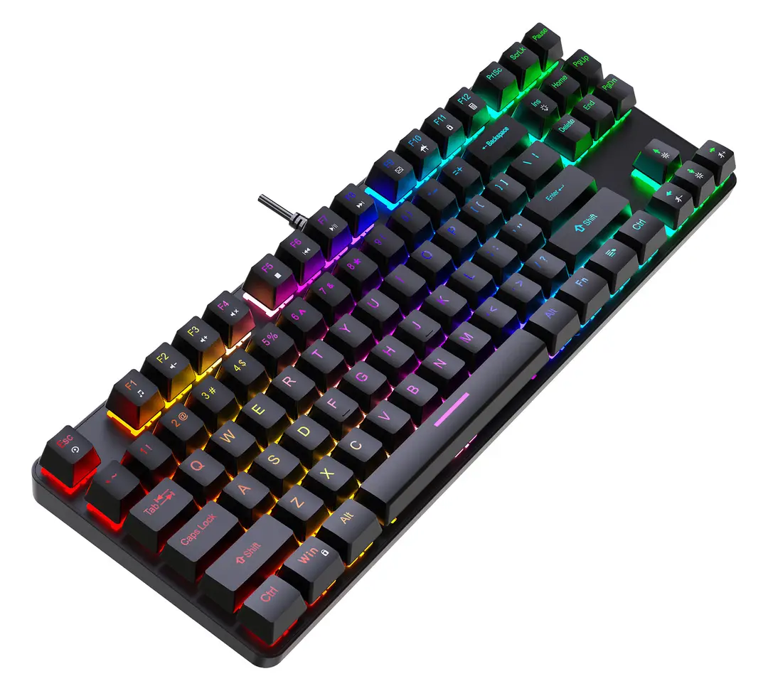 K87 metal mechanical keyboard 87 keys RGB luminous green axis public office home computer accessories Game e-sports cross-border — feature 21