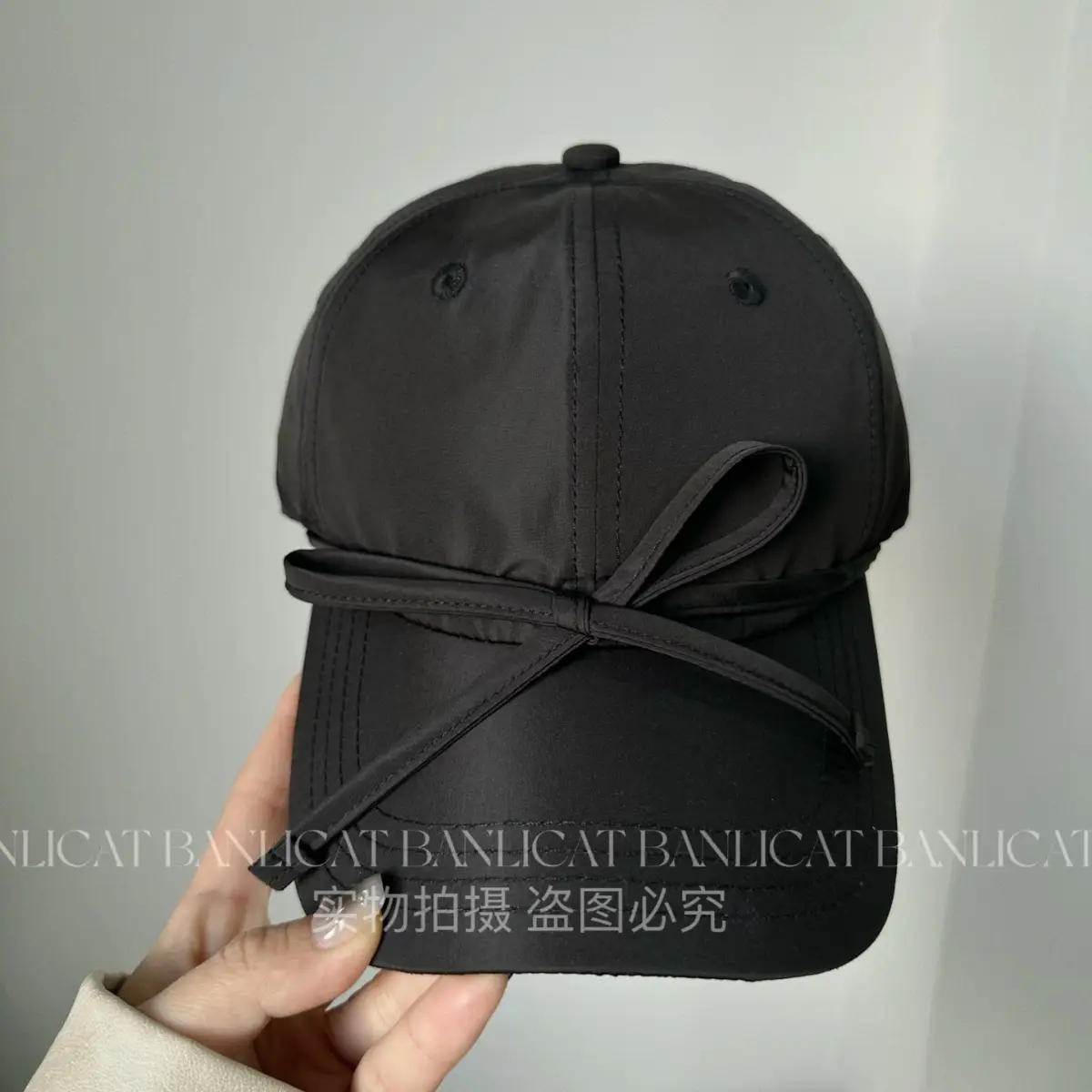 Women's Turquoise Bow Cap with Wide Sunshade - Image 7