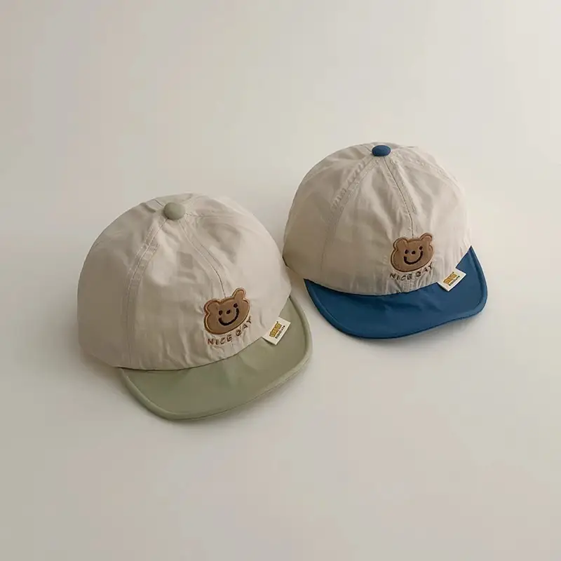 Yipan Soft Brim Baby Cap Beige Grey Spring Summer