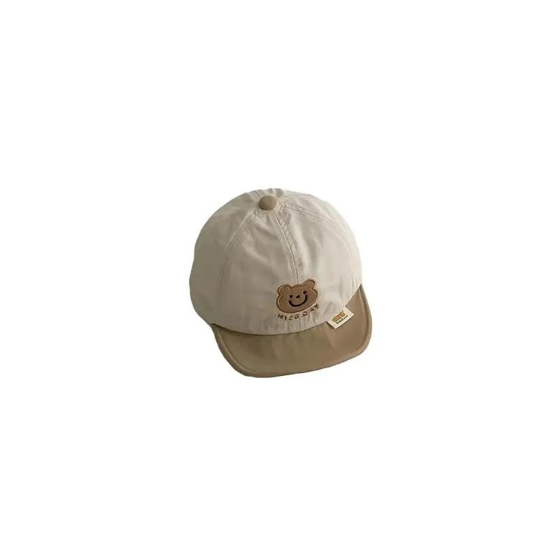 Yipan Soft Brim Baby Cap Beige Grey Spring Summer