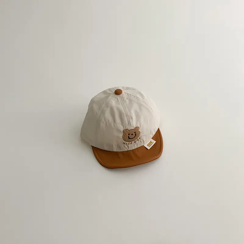 Yipan Soft Brim Baby Cap Beige Grey Spring Summer