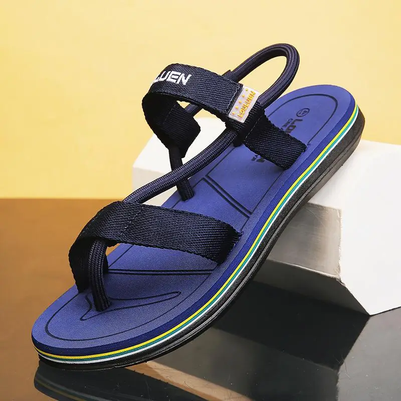 Sandals Men's Summer Korean Style Distinctive Fashion Outwear Beach Shoes Casual Dual-Use Men's Sandals Flip-Flops Flip-Flops - Image 3
