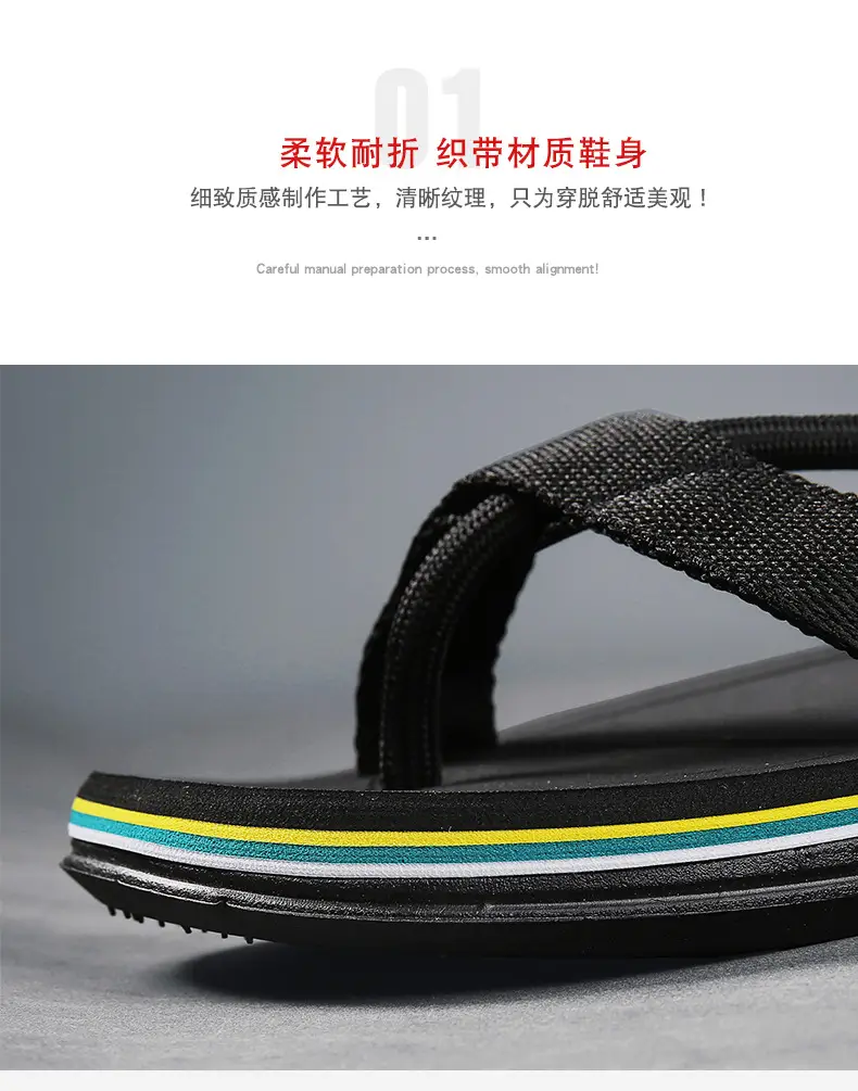 Sandals Men's Summer Korean Style Distinctive Fashion Outwear Beach Shoes Casual Dual-Use Men's Sandals Flip-Flops Flip-Flops — feature 13