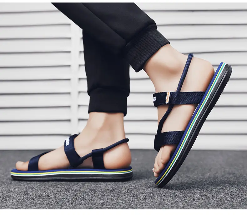 Sandals Men's Summer Korean Style Distinctive Fashion Outwear Beach Shoes Casual Dual-Use Men's Sandals Flip-Flops Flip-Flops — feature 18