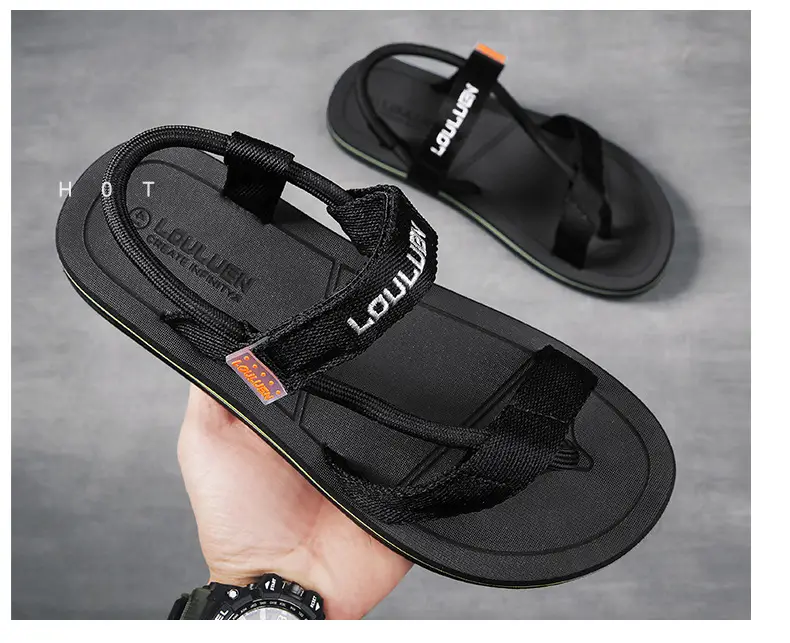 Sandals Men's Summer Korean Style Distinctive Fashion Outwear Beach Shoes Casual Dual-Use Men's Sandals Flip-Flops Flip-Flops — feature 27