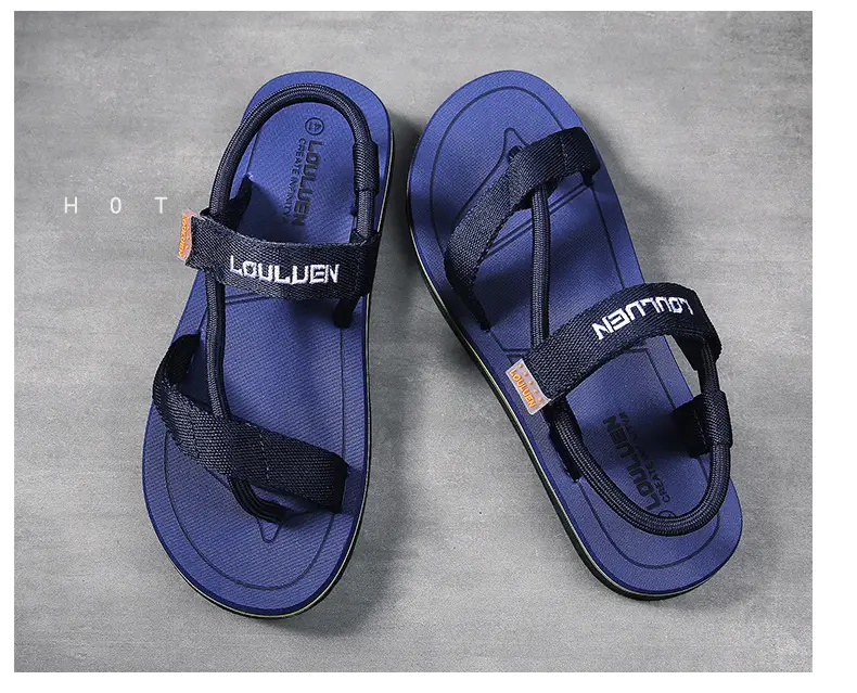 Sandals Men's Summer Korean Style Distinctive Fashion Outwear Beach Shoes Casual Dual-Use Men's Sandals Flip-Flops Flip-Flops — feature 29