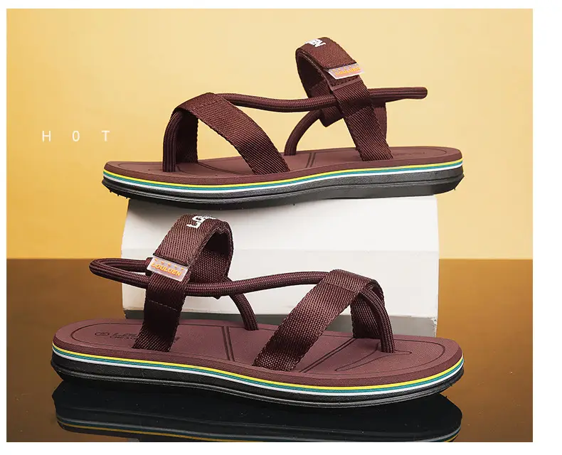 Sandals Men's Summer Korean Style Distinctive Fashion Outwear Beach Shoes Casual Dual-Use Men's Sandals Flip-Flops Flip-Flops — feature 31