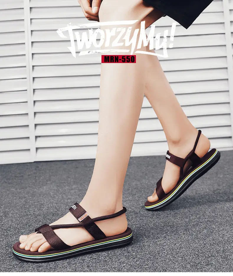Sandals Men's Summer Korean Style Distinctive Fashion Outwear Beach Shoes Casual Dual-Use Men's Sandals Flip-Flops Flip-Flops — feature 4