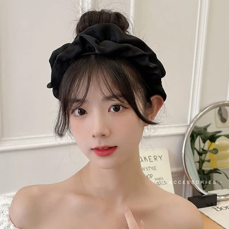 Pink Pleated Hair Hoop Women's Headband Retro French Style - Image 6