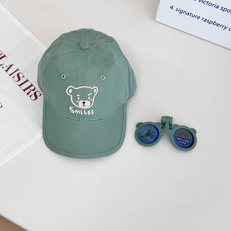 Kids Bear Cap Blue Spring Autumn New - Image 3