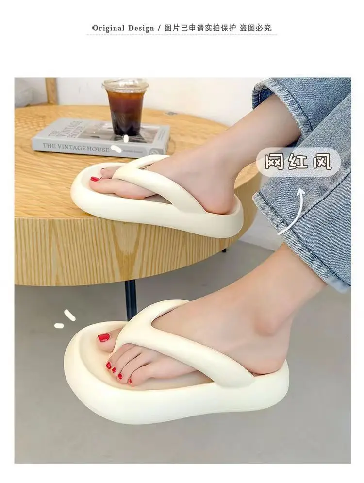Flip-Flops for women Summer new summer slip-on thick bottom trendy non-slip wear-resistant beach flip-flops for women — feature 15