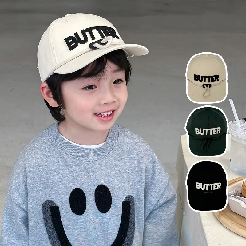 Navy Blue Butter Logo Baseball Cap for Boys Girls - Image 5