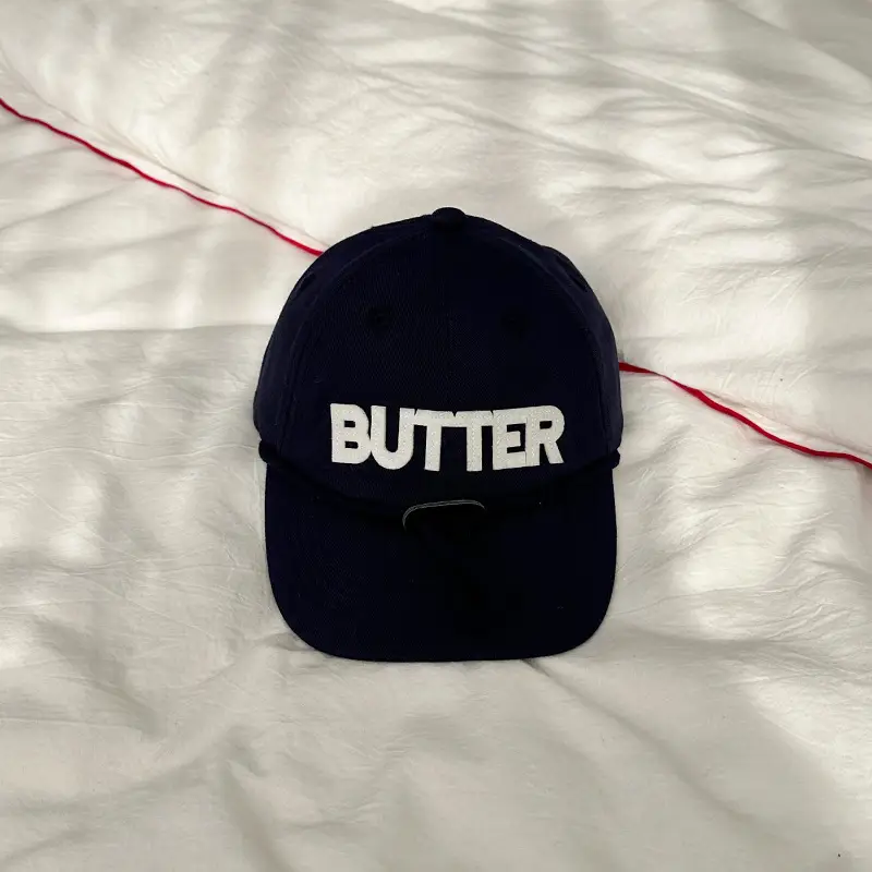 Navy Blue Butter Logo Baseball Cap for Boys Girls - Image 3
