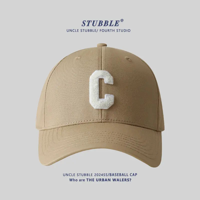 Men Women Hard Top Baseball Caps with C Logo - Image 3