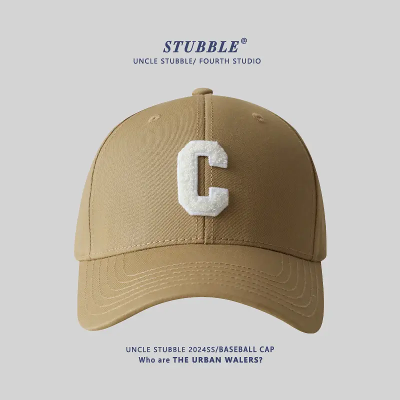 Men Women Hard Top Baseball Caps with C Logo - Image 4